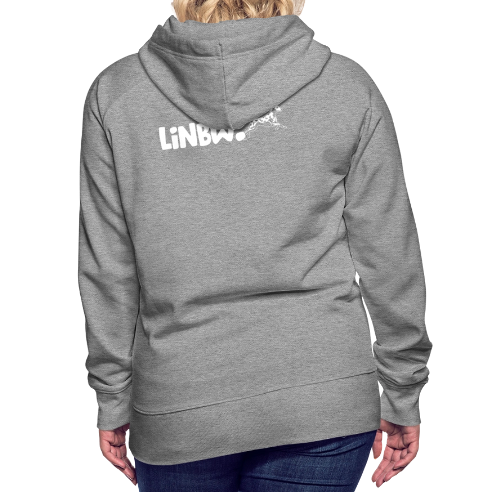 LiNBW. Frauen Hoodie Life is not just black and white - Grau meliert