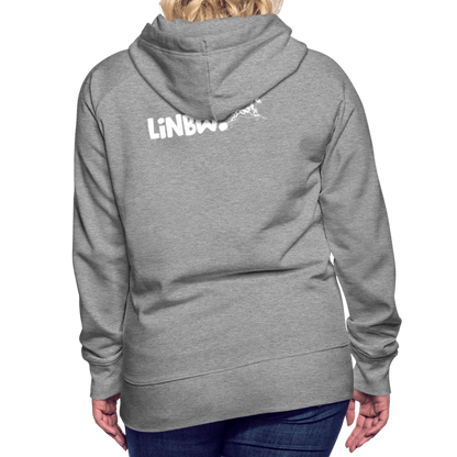 LiNBW. Frauen Hoodie Life is not just black and white - Grau meliert