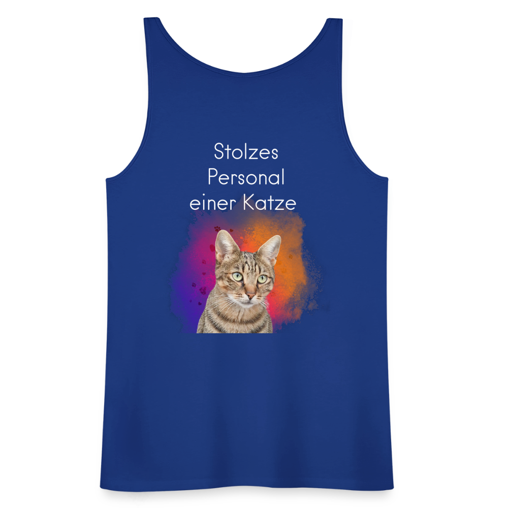 LiNBW. Frauen Tank-Top Stolzes Personal einer Katze - Königsblau