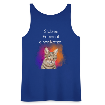 LiNBW. Frauen Tank-Top Stolzes Personal einer Katze - Königsblau
