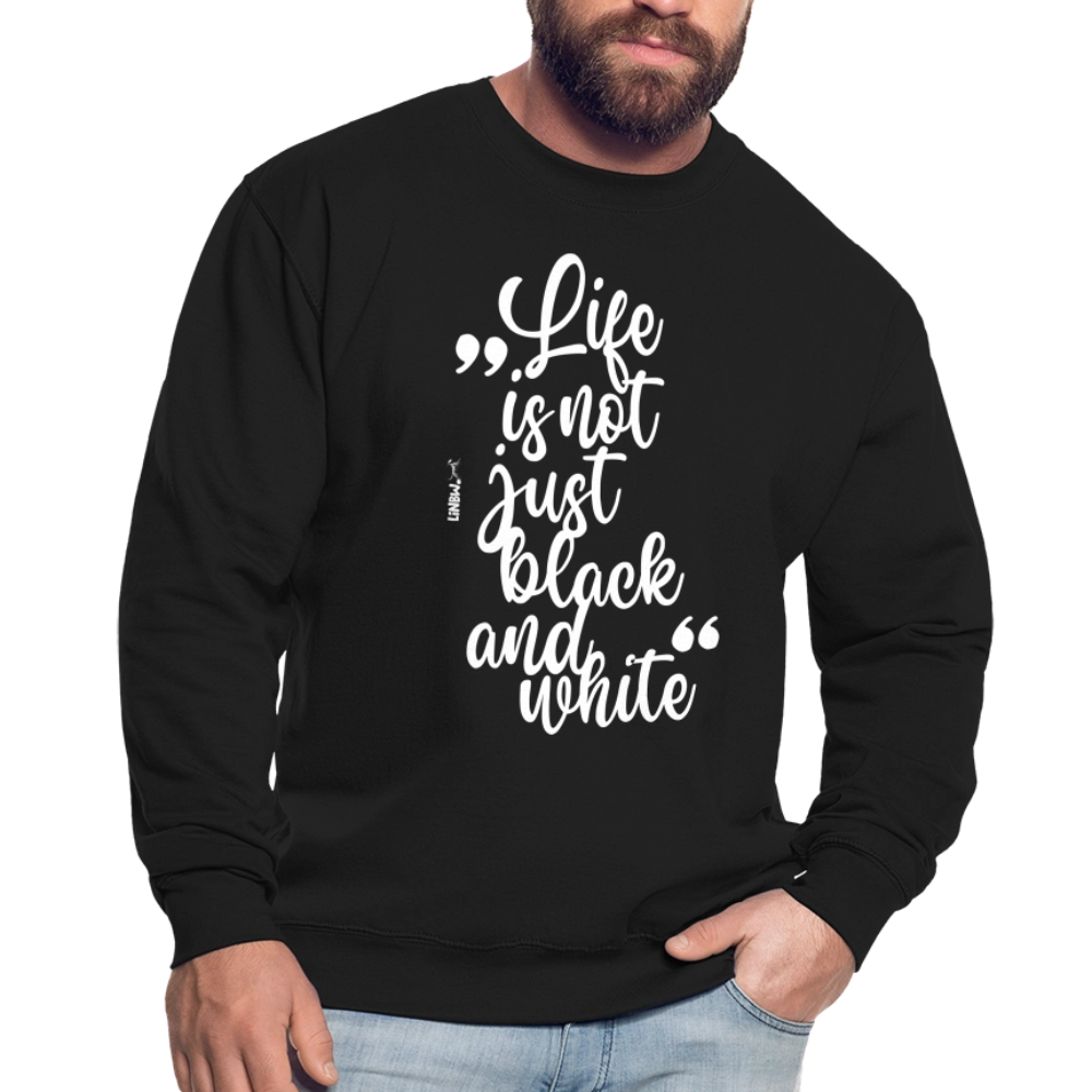 LiNBW. Männer Pullover Life is not just black and white - Schwarz