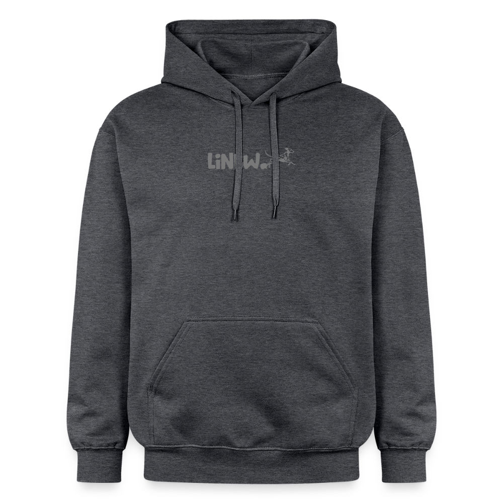 LiNBW. Männer & Frauen Hoodie Life is not just black and white - Dunkelgrau meliert
