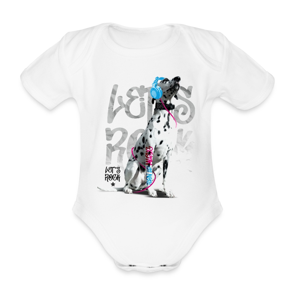 LiNBW. Body Kurzarm Dalmatiner Let's Rock - Weiß
