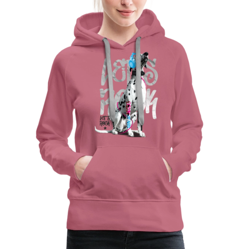 LiNBW. Frauen Hoodie Dalmatiner Let's Rock - Malve