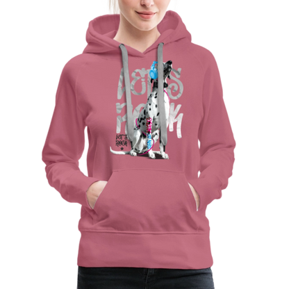 LiNBW. Frauen Hoodie Dalmatiner Let's Rock - Malve