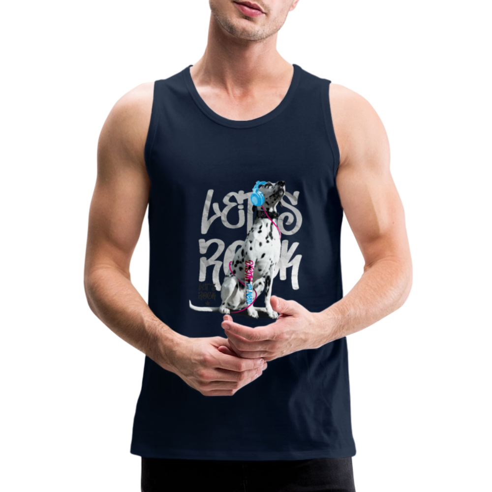 LiNBW. Männer Tank-Top Dalmatiner Let's Rock - Navy