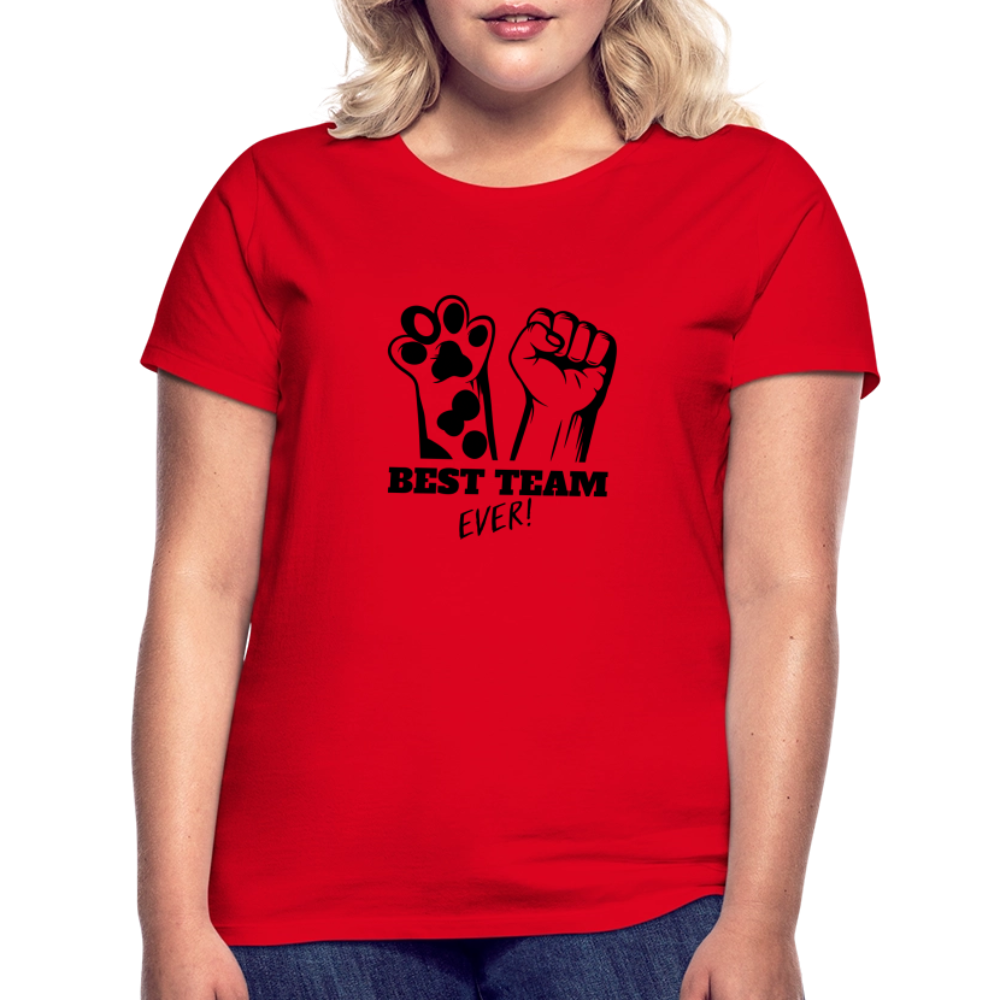 LiNBW. Frauen T-Shirt Best Team Ever - Rot