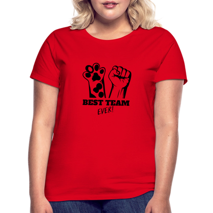 LiNBW. Frauen T-Shirt Best Team Ever - Rot