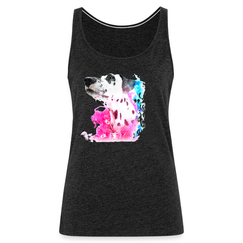 LiNBW. Frauen Tank-Top Dalmatiner Life is not just black and white - Anthrazit