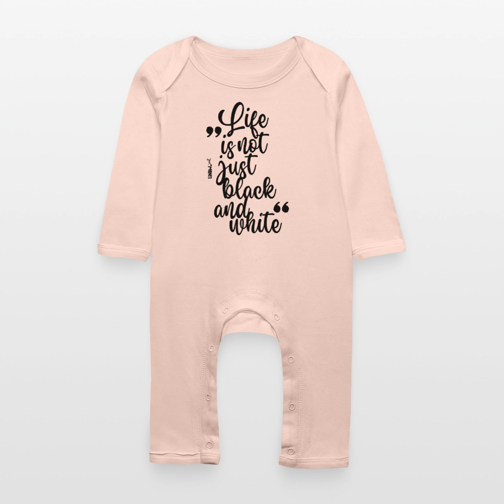 LiNBW. Baby Strampler Life is not just black and white - Kristallrosa