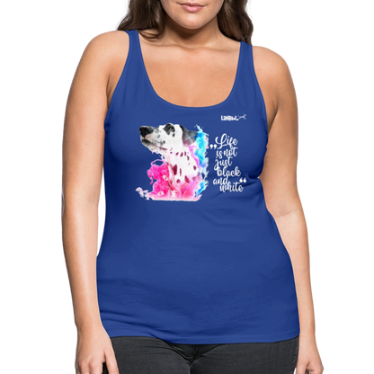 LiNBW. Frauen Tank-Top Dalmatiner Life is not just black and white - Königsblau