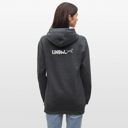 LiNBW. Männer & Frauen Hoodie Life is not just black and white - Dunkelgrau meliert