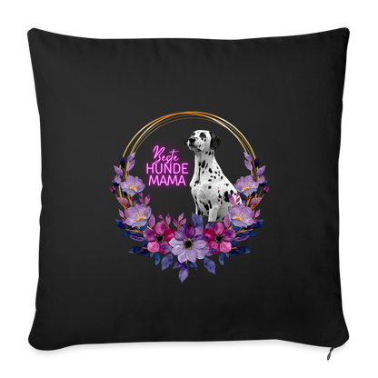 LiNBW. Kissen mit Füllung 45 x 45 cm Dalmatiner Beste Hundemama - Schwarz