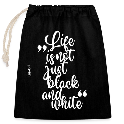 LiNBW. Baumwollbeutel Life is not just black and white - Schwarz