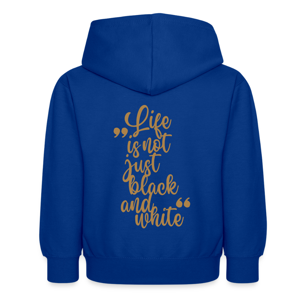 LiNBW. Kinder Hoodie Life is not just black and white - Royalblau