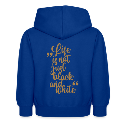 LiNBW. Kinder Hoodie Life is not just black and white - Royalblau