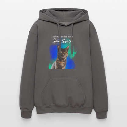 LiNBW. Männer & Frauen Hoodie Schnurren ist mein Soundtrack - Dunkelgrau