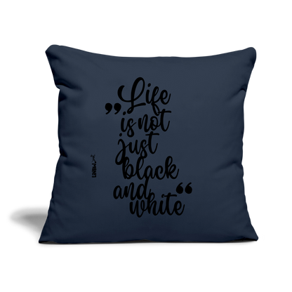 LiNBW. Kissen mit Füllung 45 x 45 cm Life is not just black and white - Navy