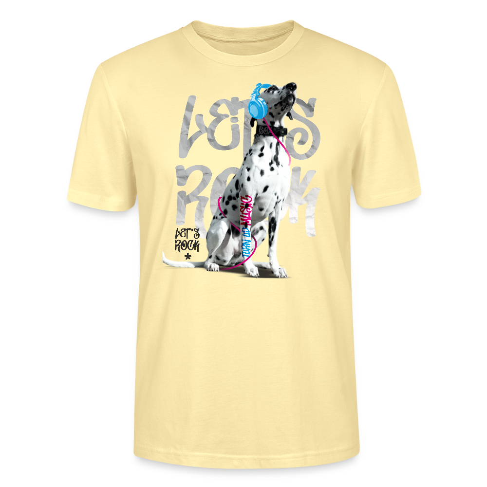 LiNBW. Männer T-Shirt Dalmatiner Let's Rock - Creme
