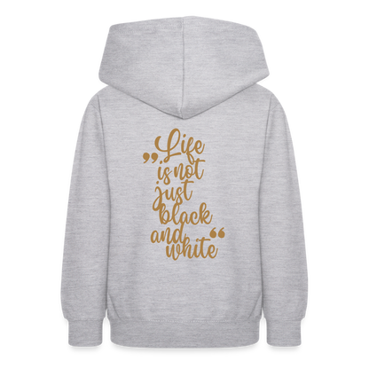 LiNBW. Teenager Hoodie Life is not just black and white - Hellgrau meliert
