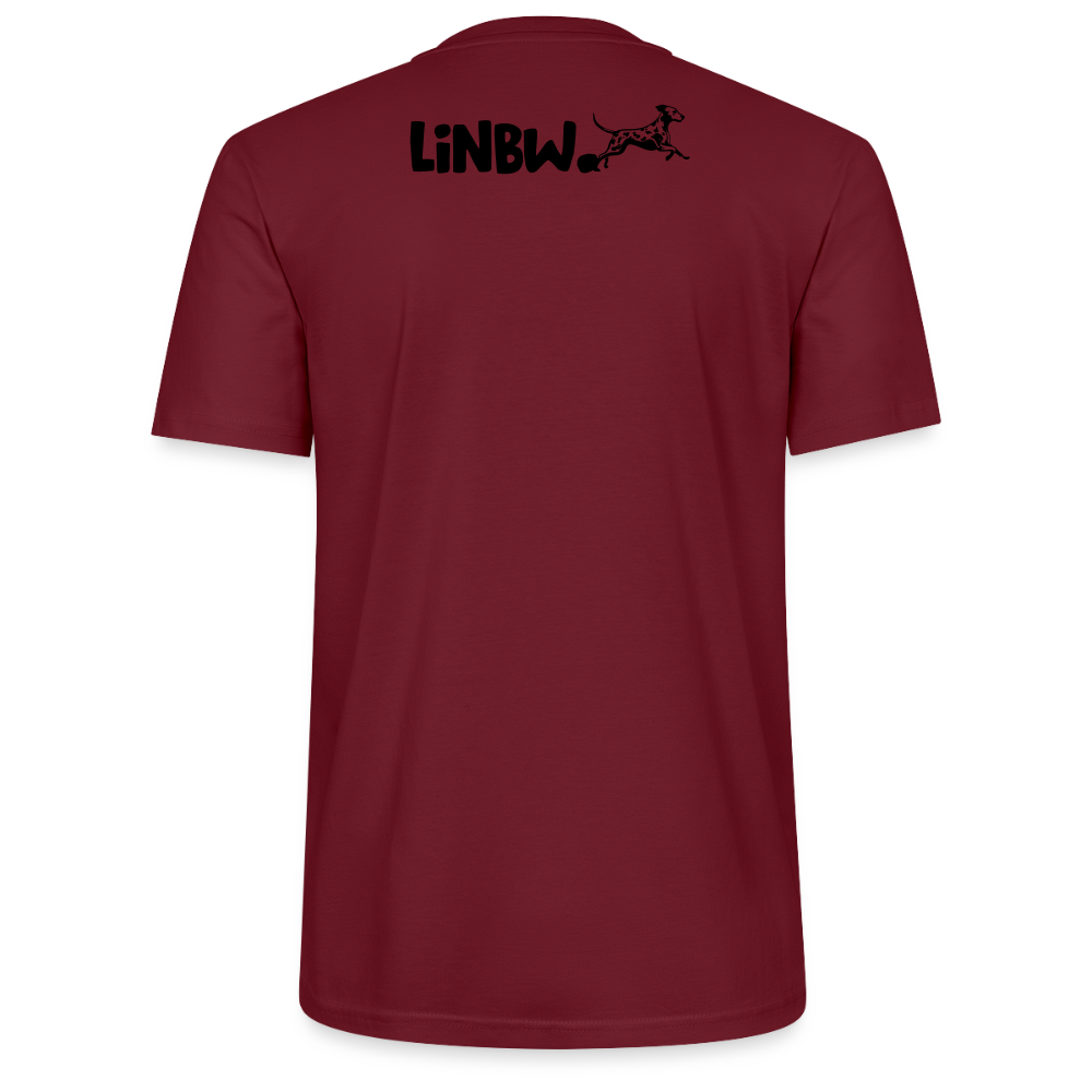 LiNBW. Männer T-Shirt Life is not just black and white - Burgunderrot
