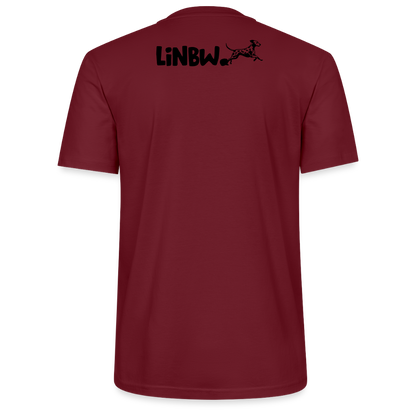 LiNBW. Männer T-Shirt Life is not just black and white - Burgunderrot
