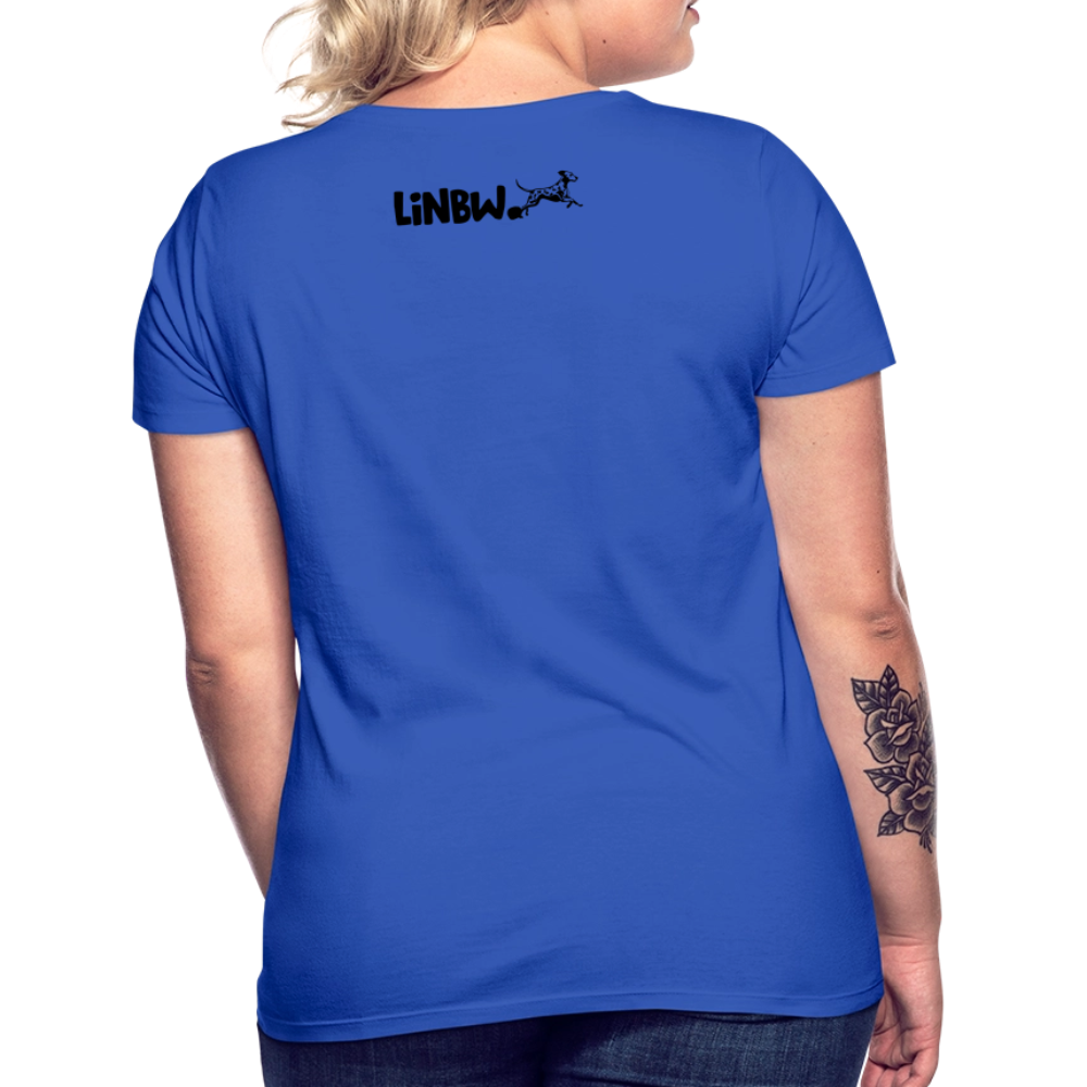 LiNBW. Frauen T-Shirt Dalmatiner Life is not just black and white - Royalblau