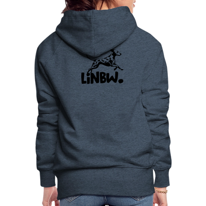 LiNBW. Frauen Hoodie Dalmatiner Life is not just black and white - Jeansblau