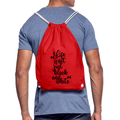 LiNBW. Turnbeutel Life is not just black and white - Rot