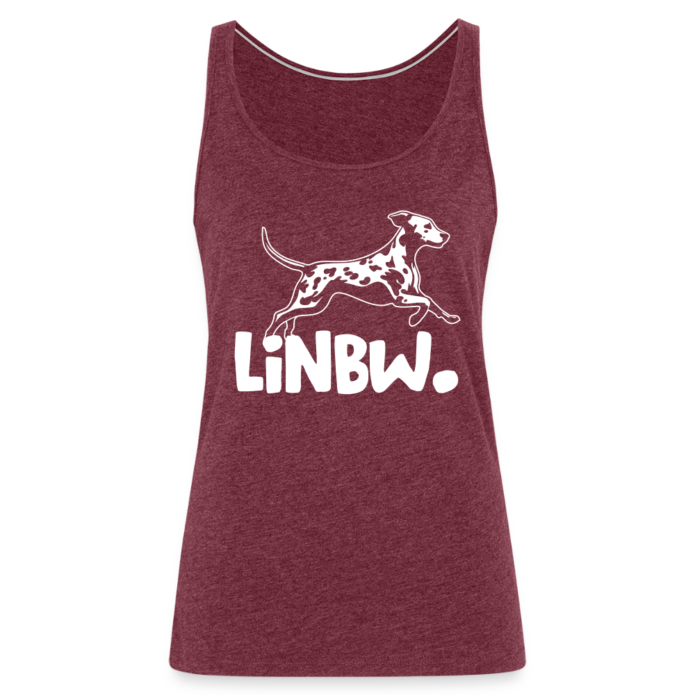LiNBW. Frauen Tank-Top - Bordeauxrot meliert