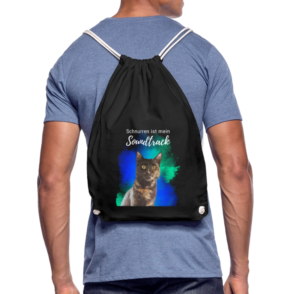 LiNBW. Turnbeutel Schnurren ist mein Soundtrack - Schwarz