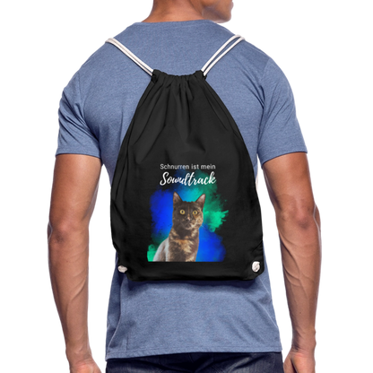 LiNBW. Turnbeutel Schnurren ist mein Soundtrack - Schwarz