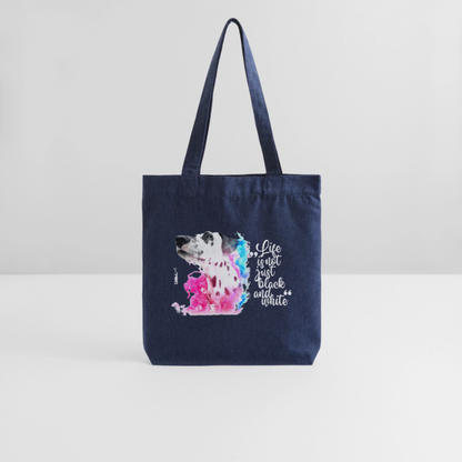 LiNBW. Stoffbeutel Dalmatiner Life is not just black and white - melange Blue