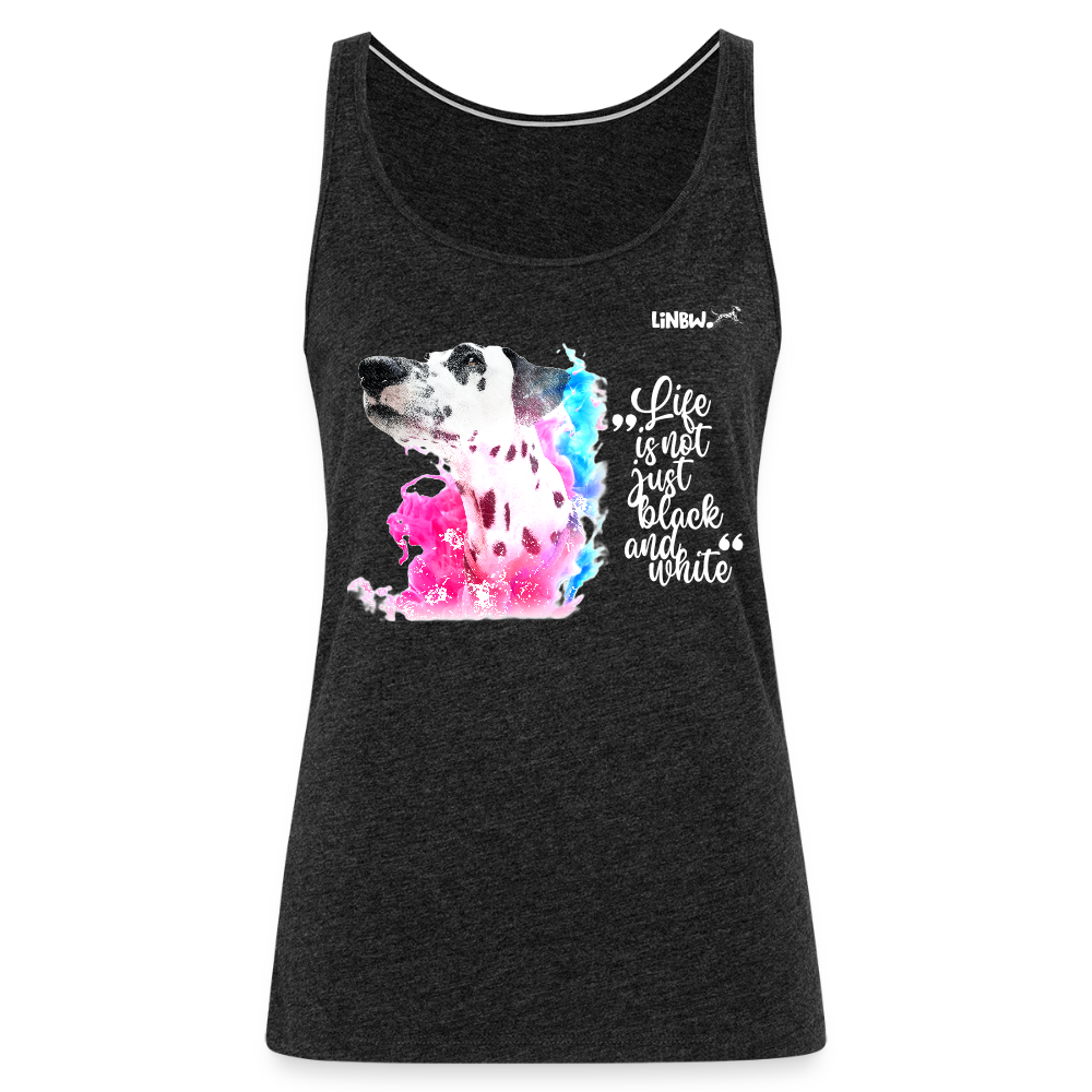 LiNBW. Frauen Tank-Top Dalmatiner Life is not just black and white - Anthrazit