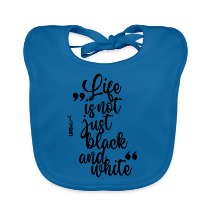 LiNBW. Lätzchen Life is not just black and white - Pfauenblau