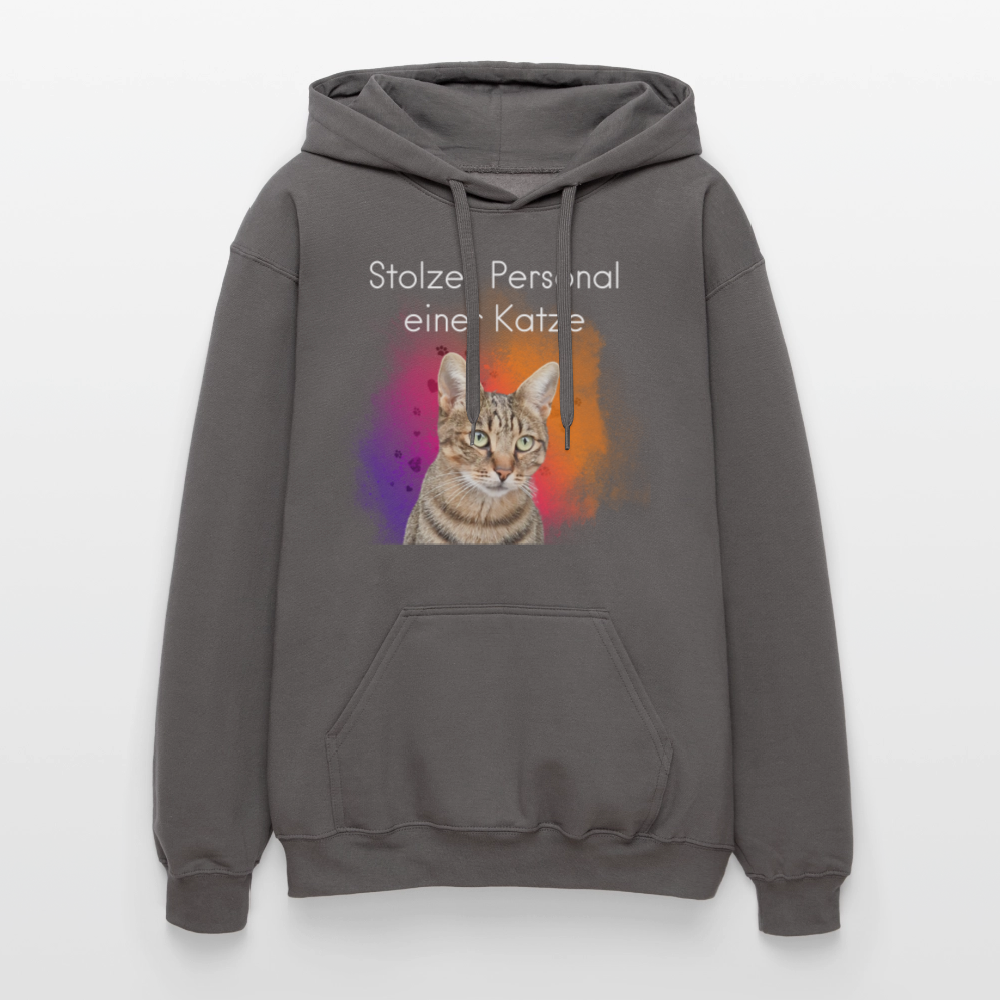 LiNBW. Männer & Frauen Hoodie Stolzes Personal einer Katze - Dunkelgrau