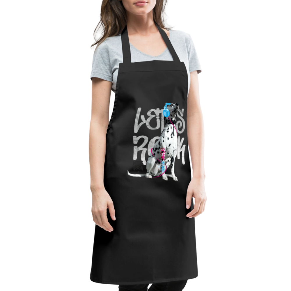 Kochschürze „Let’s Rock“ – Für Dalmatiner-Fans mit Rhythmus im Blut - Schwarz