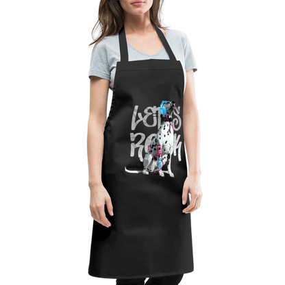 Kochschürze „Let’s Rock“ – Für Dalmatiner-Fans mit Rhythmus im Blut - Schwarz