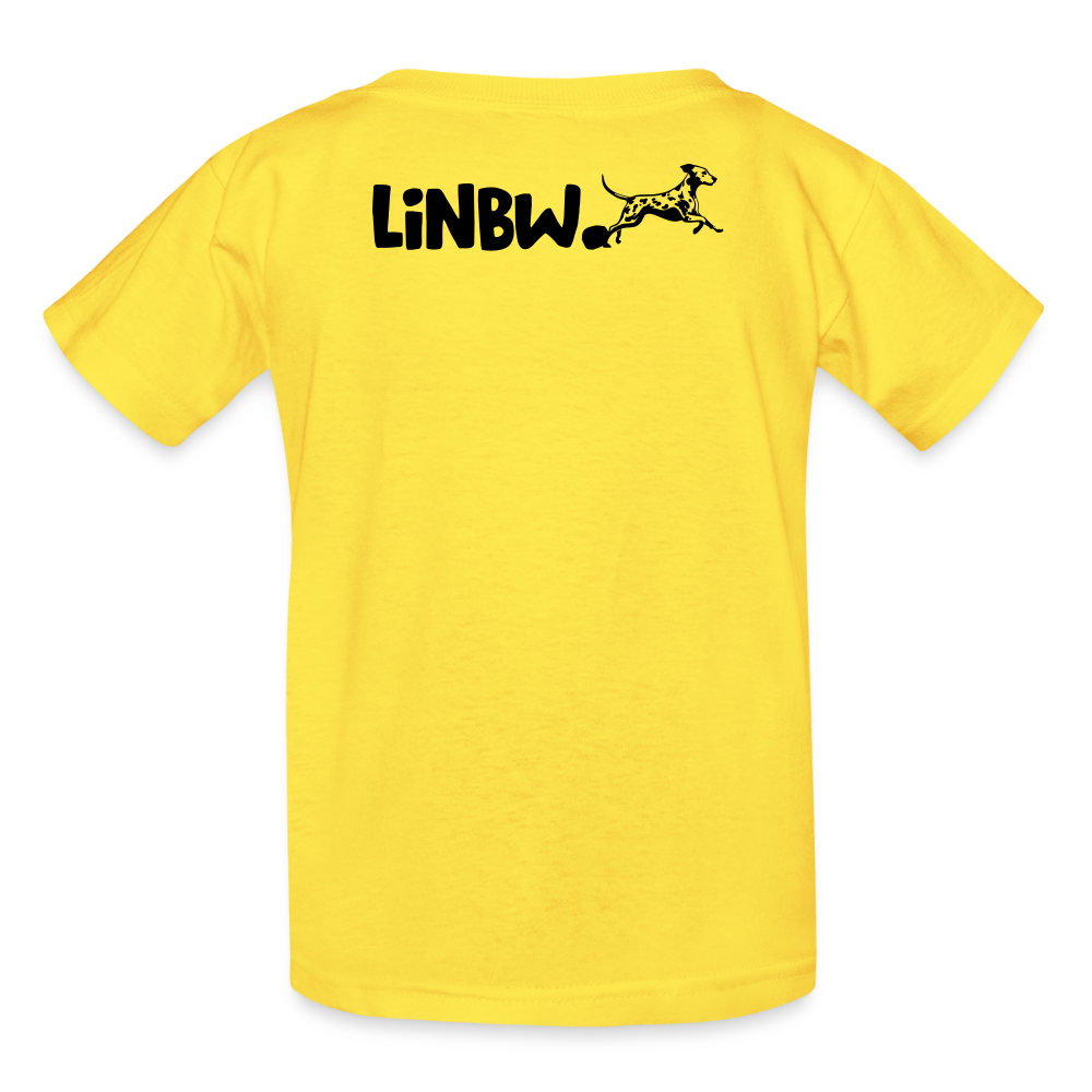 Kinder-T-Shirt – Life is not just black and white | Statement-Shirt mit Haltung - Gelb