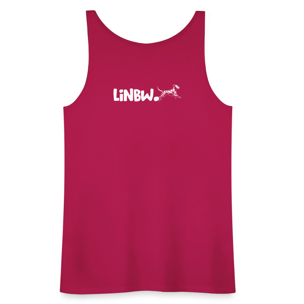 LiNBW. Frauen Tank-Top Life is not just black and white - dunkles Pink
