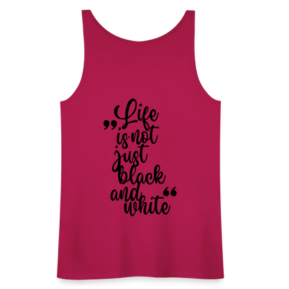 LiNBW. Frauen Tank-Top Life is not just black and white - dunkles Pink