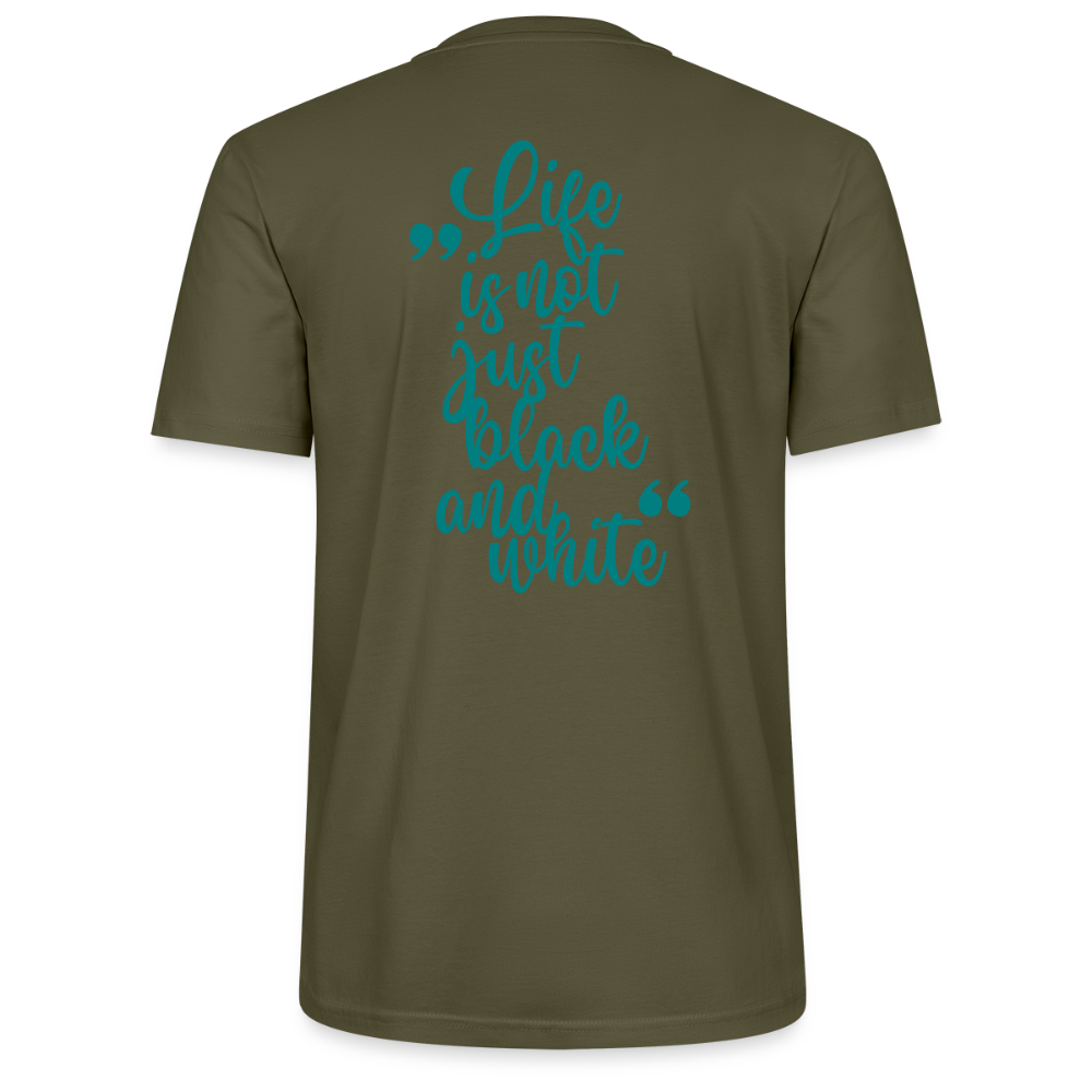 LiNBW. Männer T-Shirt Life is not just black and white - Khaki