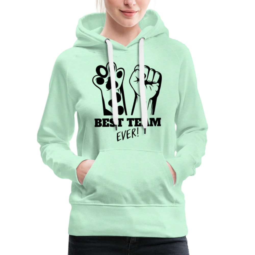 LiNBW.  Frauen Hoodie Best Team Ever - helles Mintgrün