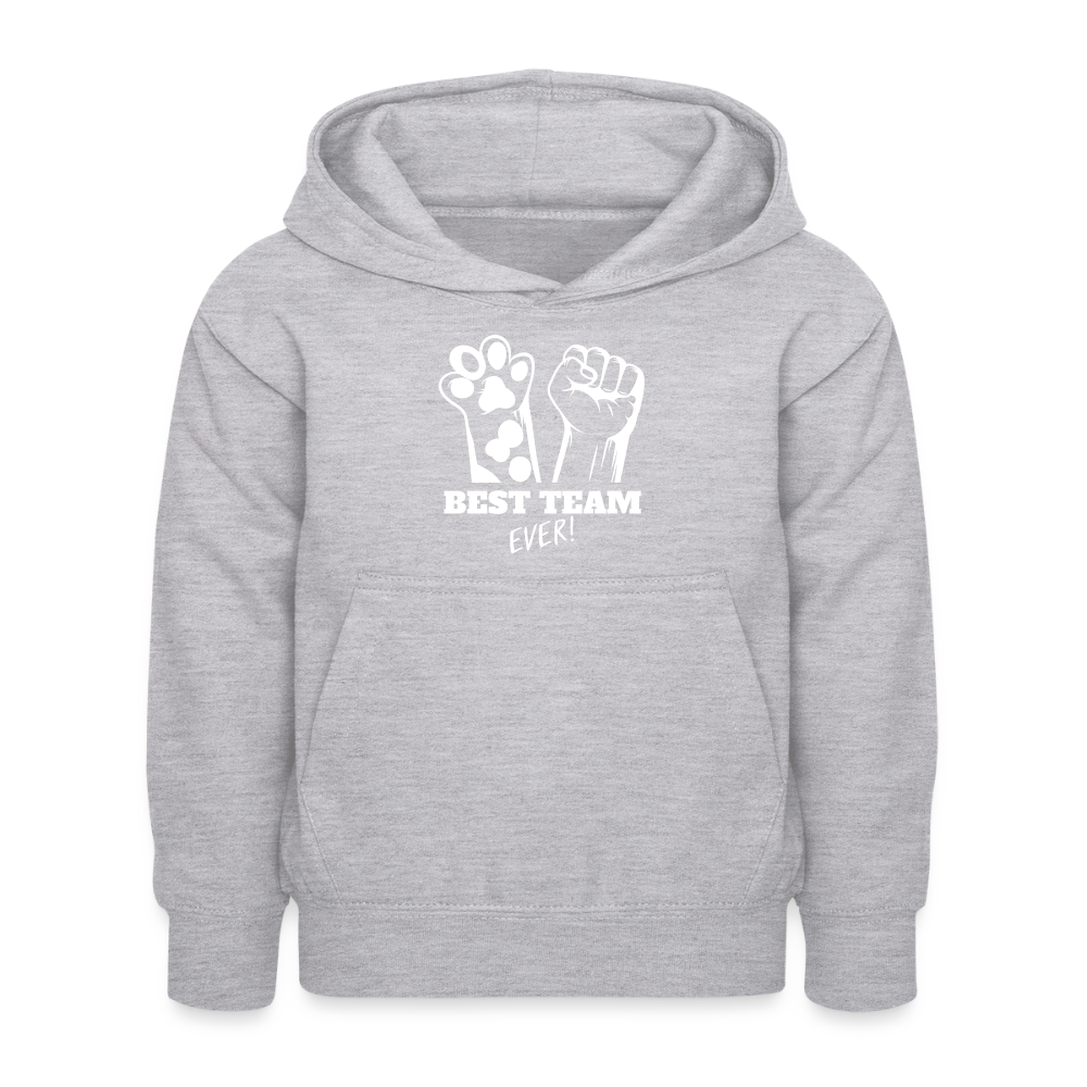 LiNBW. Kinder Hoodie Best Team Ever - Hellgrau meliert