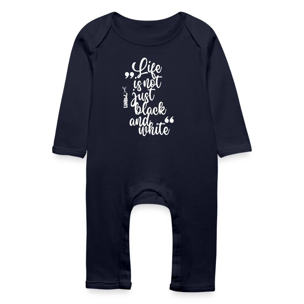 LiNBW. Baby Strampler Life is not just black and white - Navy