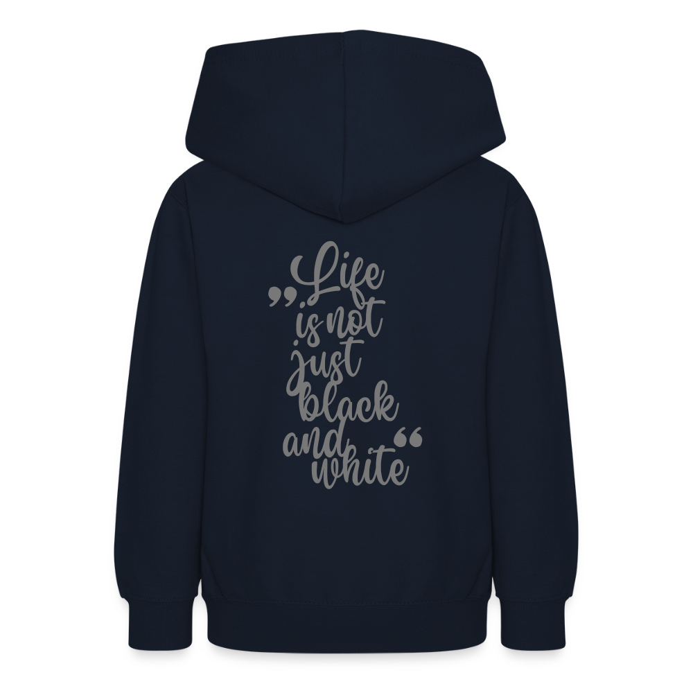 LiNBW. Teenager Hoodie Life is not just black and white - Navy