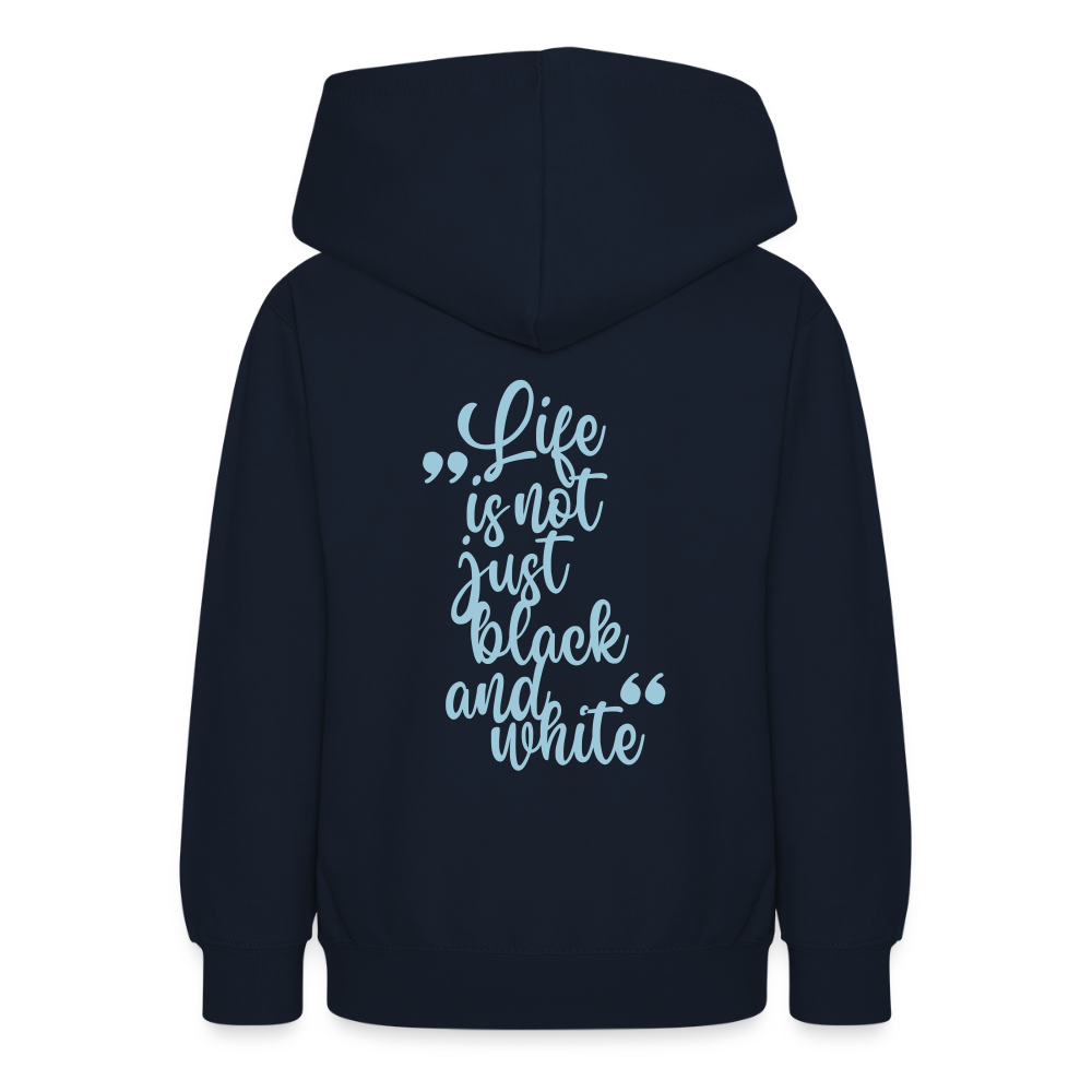 LiNBW. Teenager Hoodie Life is not just black and white - Navy