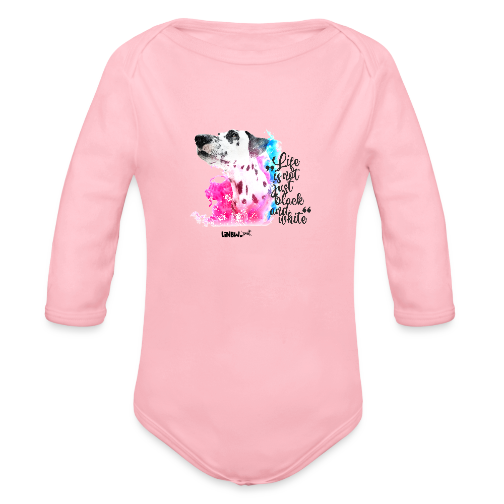 Baby-Body „Bunter Blick – Life is not just black and white“ - Hellrosa