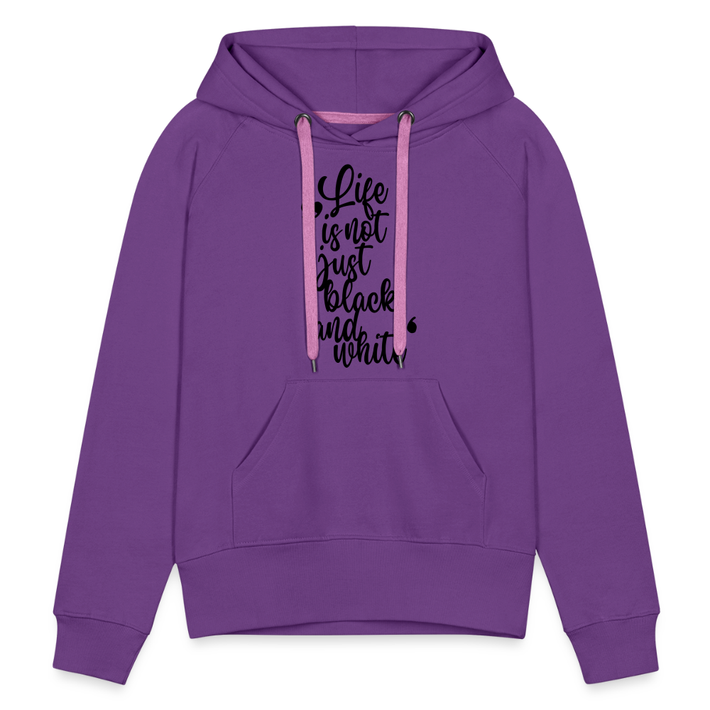 LiNBW. Frauen Hoodie Life is not just black and white - Purple