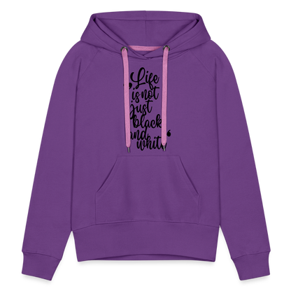 LiNBW. Frauen Hoodie Life is not just black and white - Purple